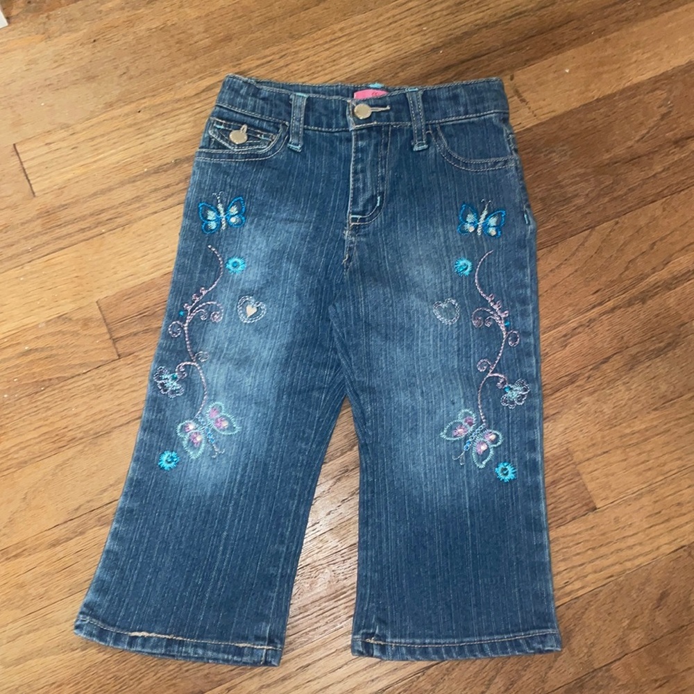 Jeanie Bleu butterfly jeans size 24 months